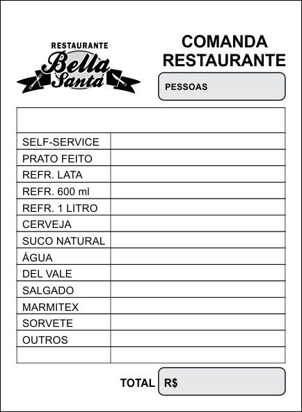 Comanda Para Bar E Restaurante Em Excel Smart Planilh 6415