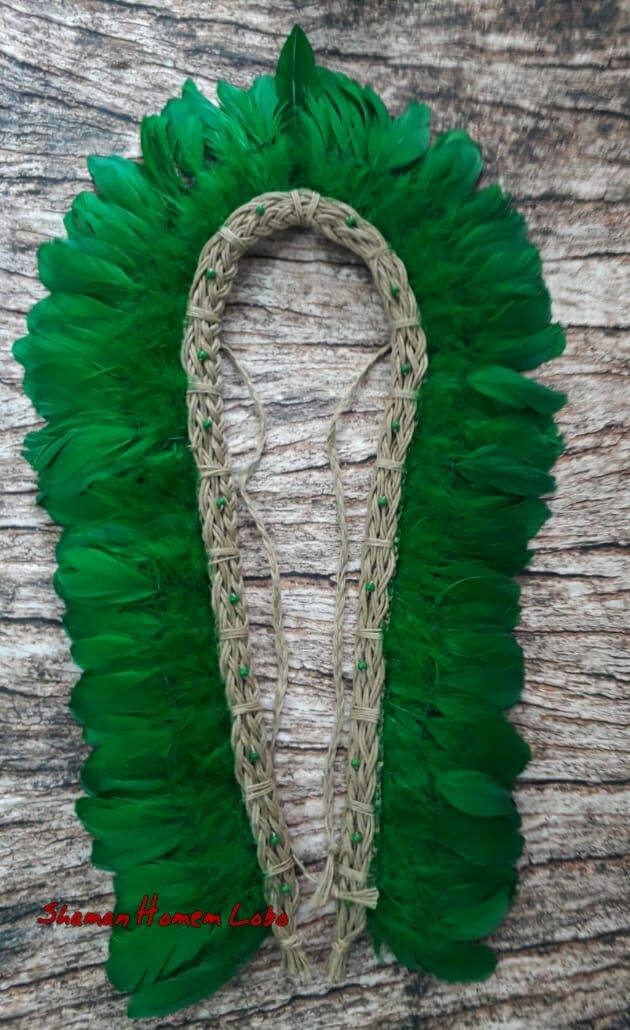 Cocar Indigena Cacique  Verde
