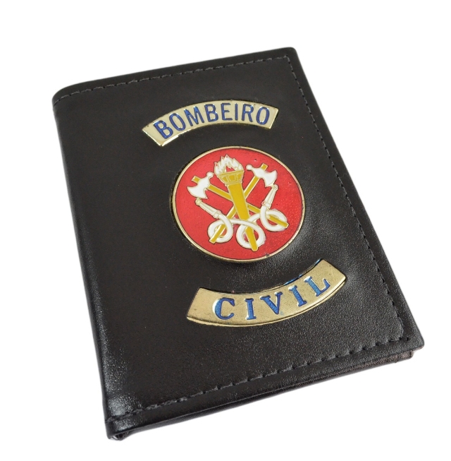 CARTEIRA DE COURO SINTÉTICO- BOMBEIRO CIVIL por R$30,00
