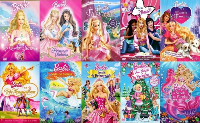 Coleção Filmes Da Barbie Dublados Em Dvd