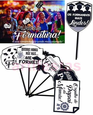 Featured image of post Plaquinhas Para Festa De Formatura Desde o preparo no computador at a colagem dos palitos