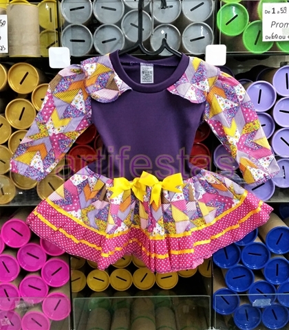 vestido caipira infantil atacado