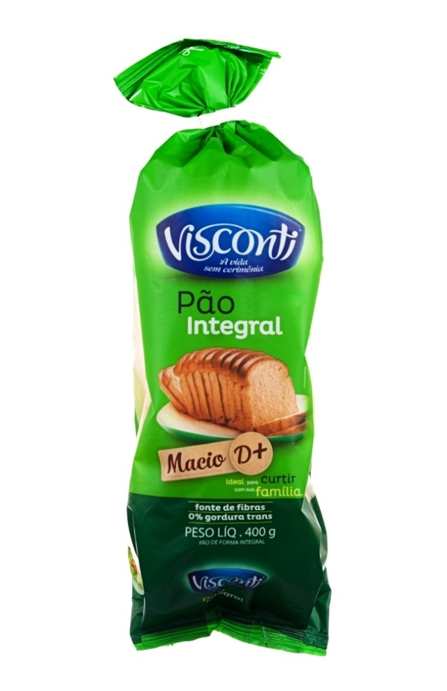 Pão de Forma Integral Macio D+ VISCONTI (400g) por R$5,79