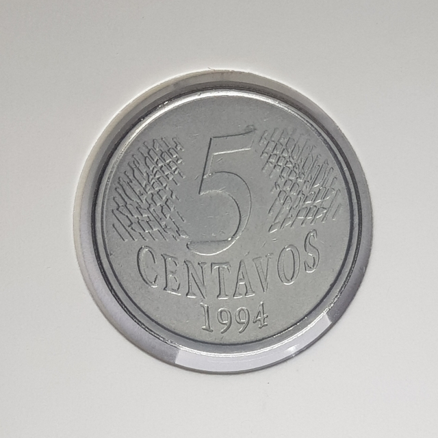Moeda Brasil 5 Centavos 1994 SOB