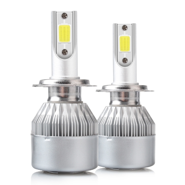 Lâmpada de farol de led para moto - carro c6 led,