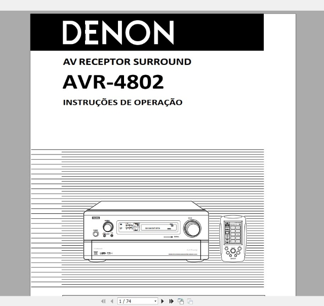 Manual Em Português Denon Avr-4802