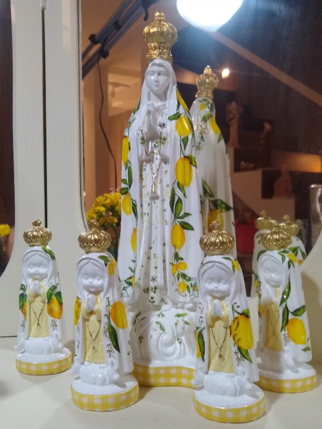 KIT12 Nossa Senhora de Fatima Baby Limão Lemon Citrus - alt14 x 5cm + NS Fatima 40cm